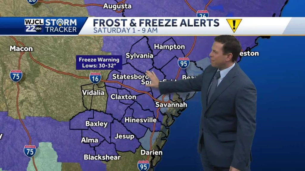 Impact Weather: Frost or freeze is likely tonight, plus lots of sunshine for the weekend