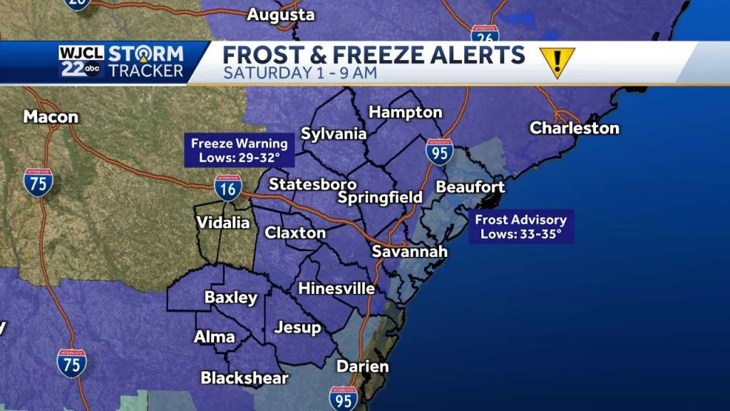 Freezing temperatures possible...how far temperatures drop