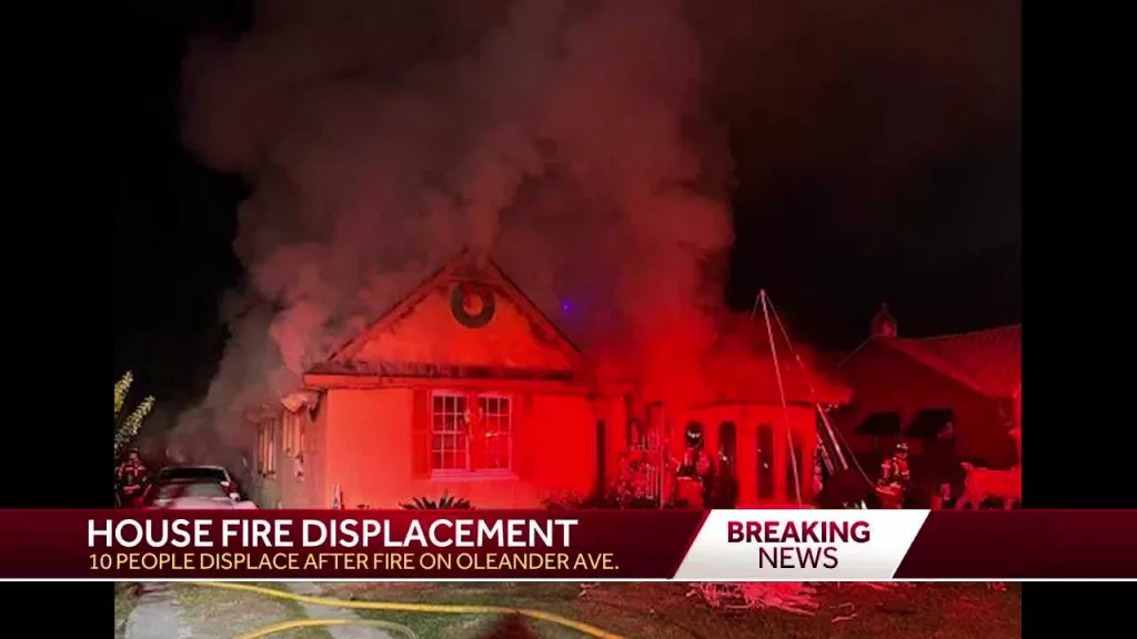 Savannah home up in flames early Sunday morning; 10 people displaced