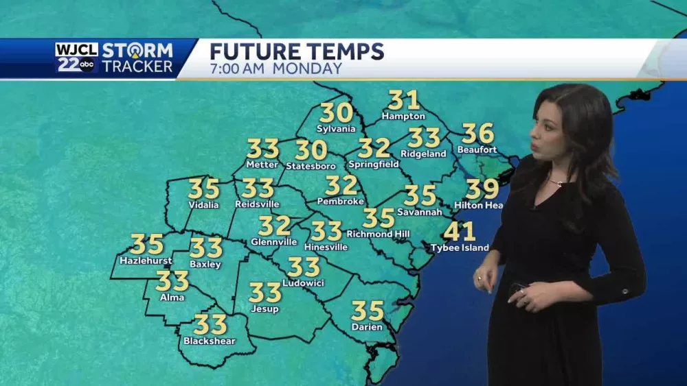 Frosty start to the new work week with lows near freezing