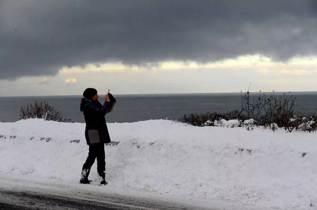 What is 'lake-effect snow'? Warm air from large bodies of water is the key ingredient