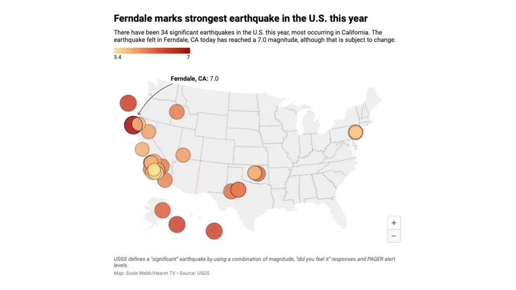 Mapped: Northern California earthquake is the US's strongest of the year