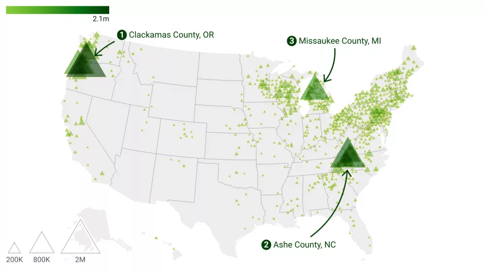 Mapped: Where US Christmas trees come from