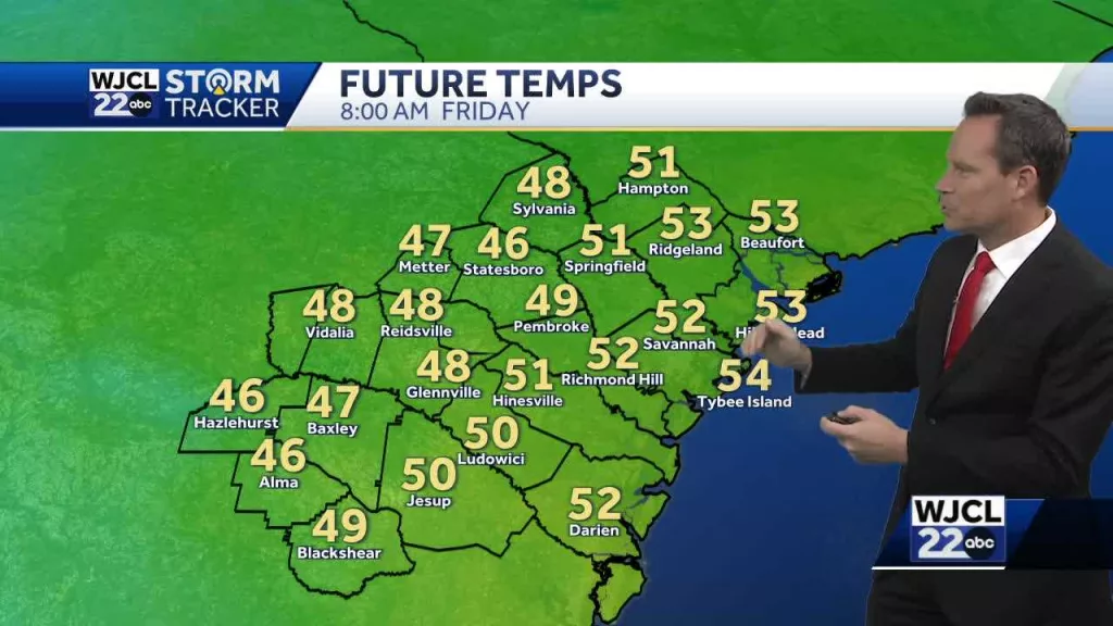 Cold front to sweep through delivering a big temperature drop