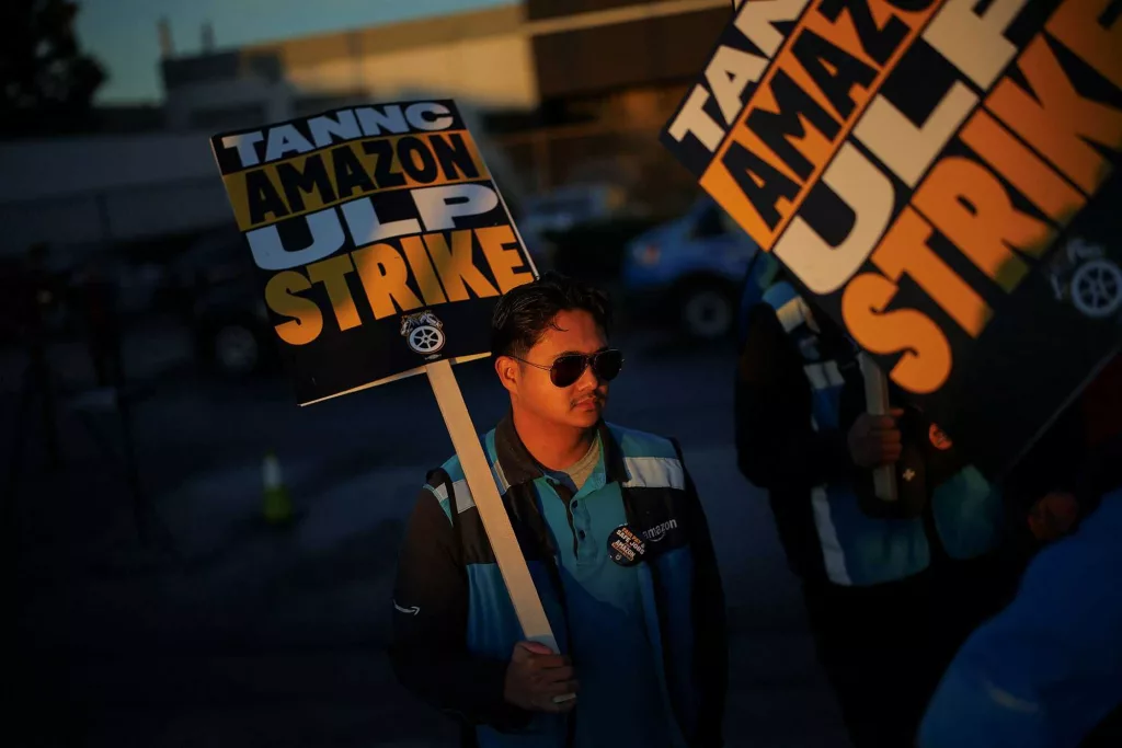 ‘Packages and profits over people’: Why some Amazon drivers are on strike