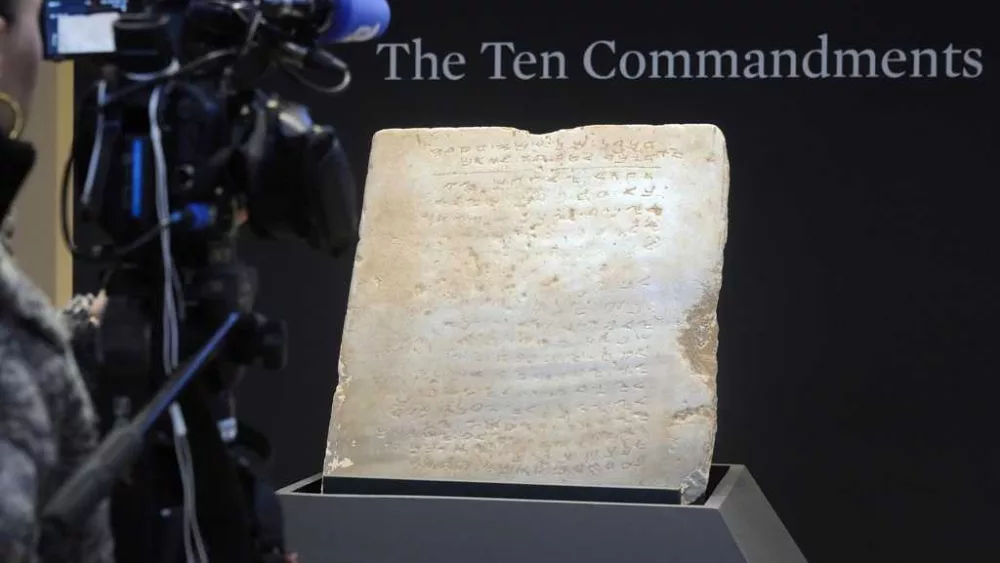 Oldest known stone tablet inscribed with the Ten Commandments sells for over $5M