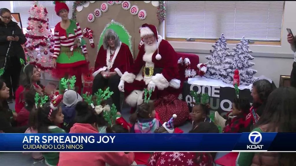 Santa, New Mexico fire department team up to bring holiday cheer to homeless children