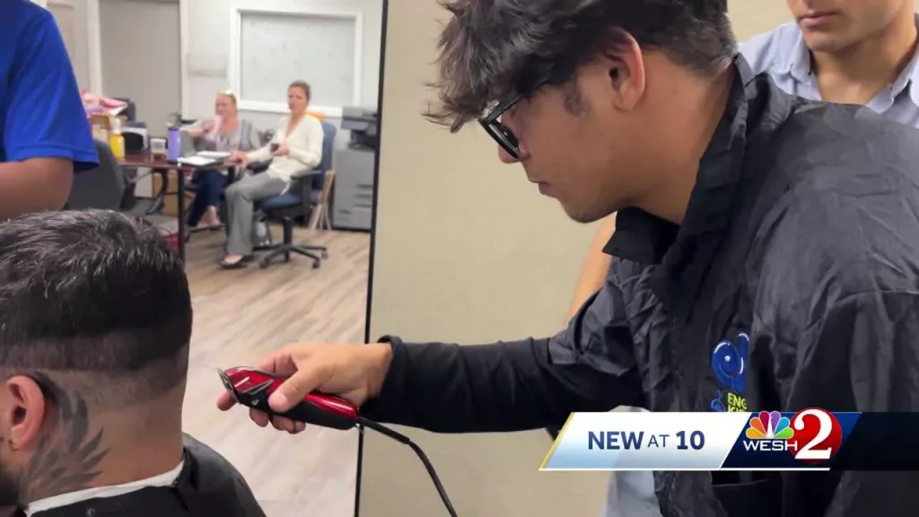 Barber students give back with haircuts to homeless community