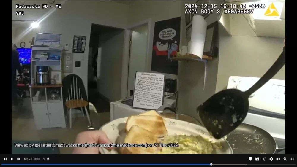 Maine officer praised for cooking meal for man after wellness check