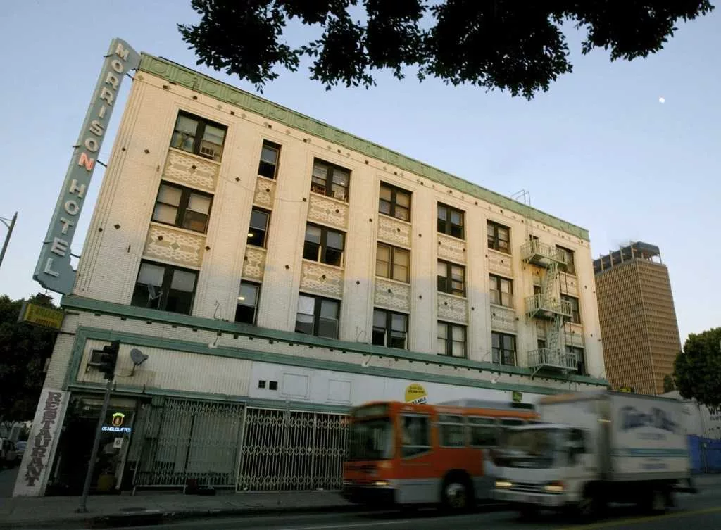Fire damages iconic Morrison Hotel in Los Angeles