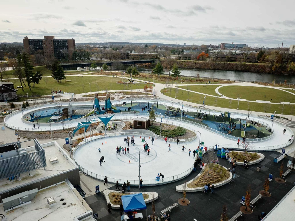 Tired of ice skating in circles? Check out this 'ice trail'