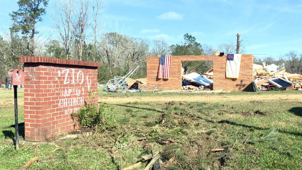 2 survive as Mississippi storm brings down 100-year-old church around them