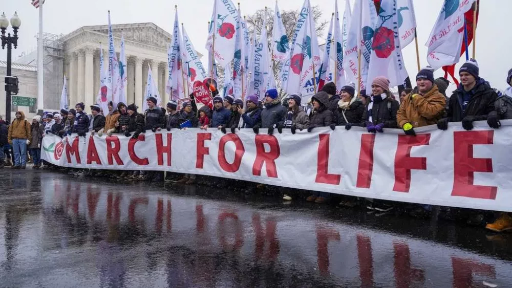Trump and Vance join March for Life anti-abortion activists in celebrating the movement's gains