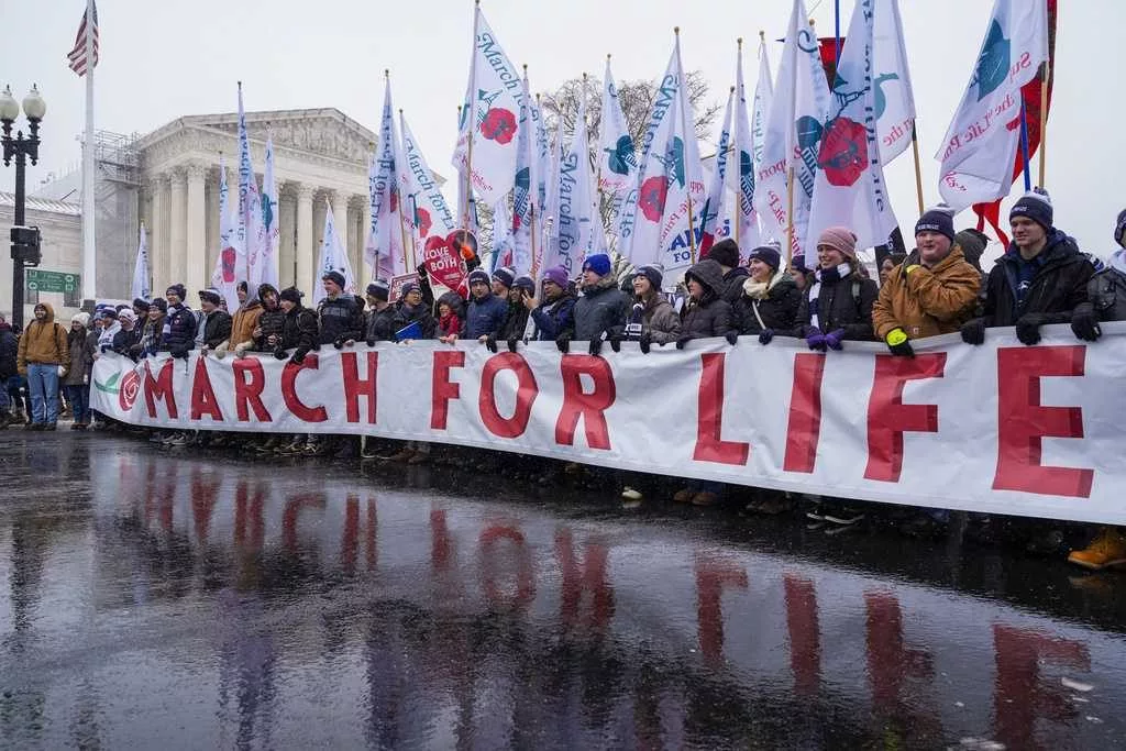 Trump and Vance join March for Life anti-abortion activists in celebrating the movement's gains