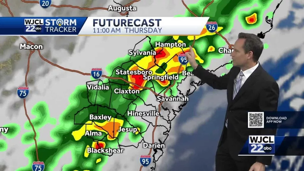 Impact Day Thursday: The timing of showers and thunderstorms