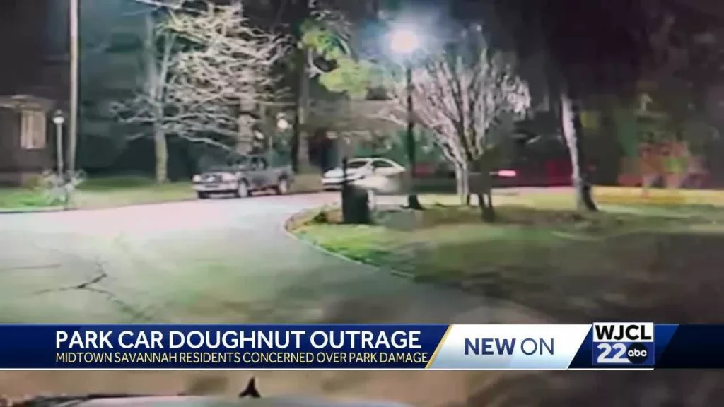 'C'mon Man'; Residents Frustrated After Car Seen Doing Doughnuts in Savannah Park