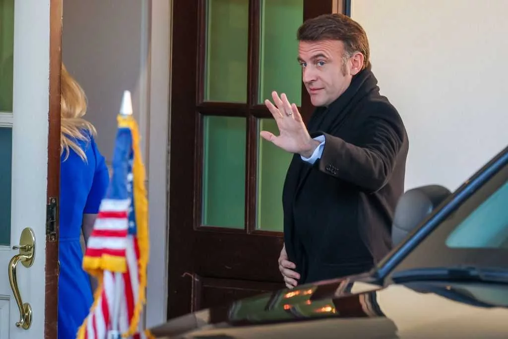 Trump meets French President Macron as uncertainty grows about US ties to Europe and Ukraine