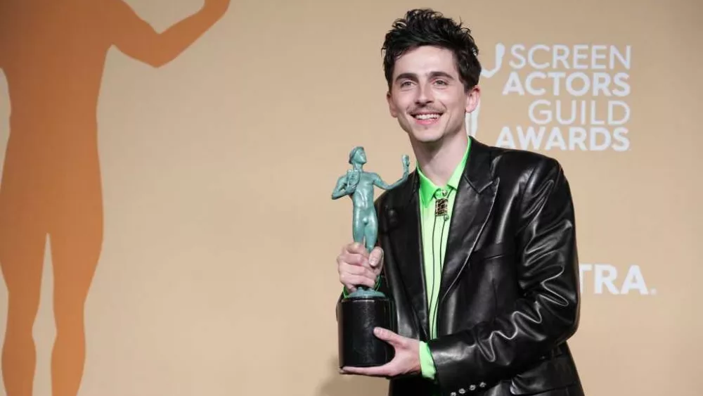 Timothée Chalamet becomes youngest actor to win best actor at the Screen Actors Guild Awards