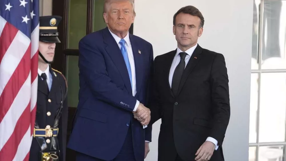 Trump and Macron meet at White House to discuss Ukraine war