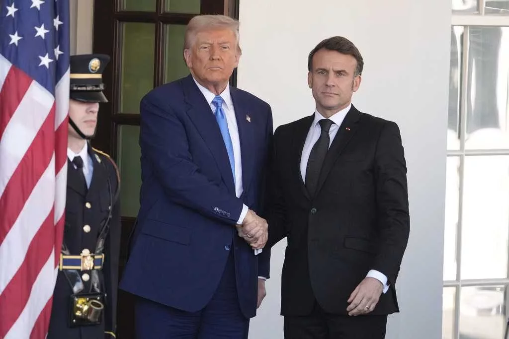 Trump and Macron meet at White House to discuss Ukraine war