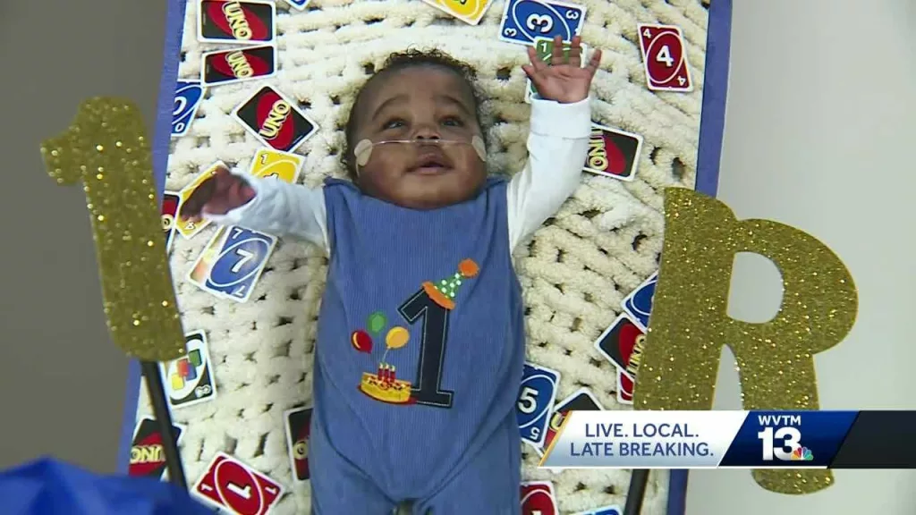 Family celebrates premature baby's birthday milestone