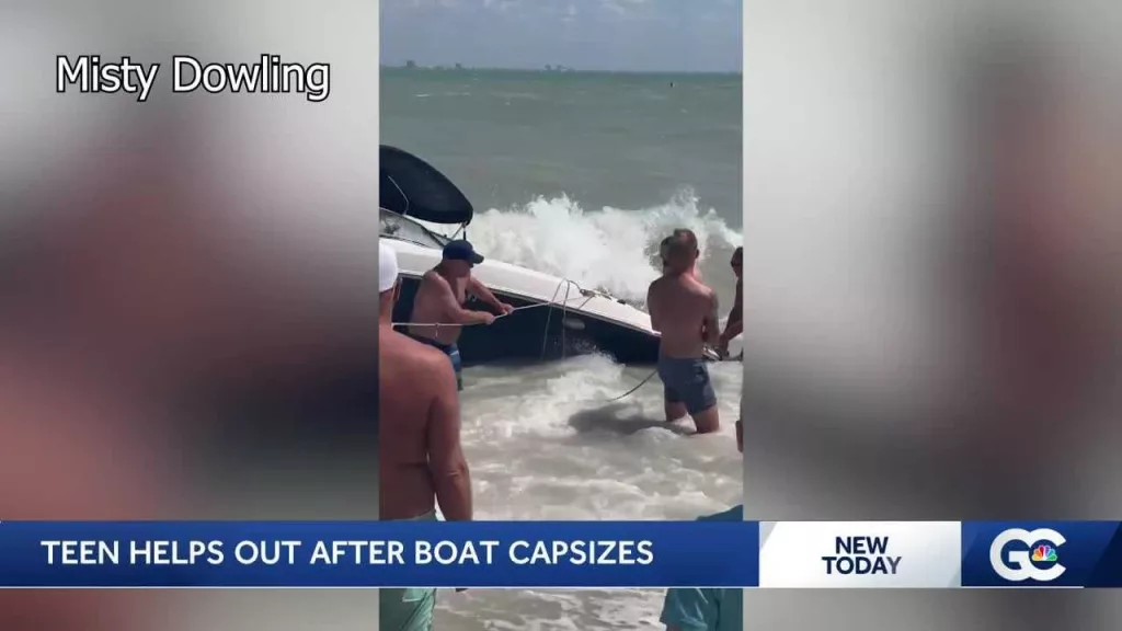 Teen helps with rescue of 8 people on capsized boat off Sanibel Island coast