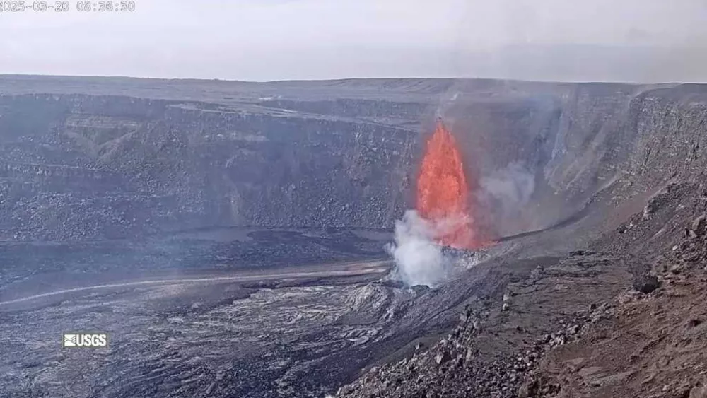 Kilauea ﻿volcano puts on dazzling show with lava fountains hundreds of feet high in latest episode