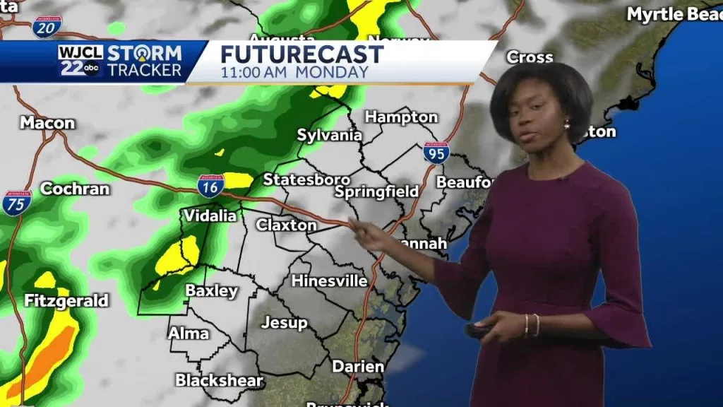 Monday showers kick off the work week