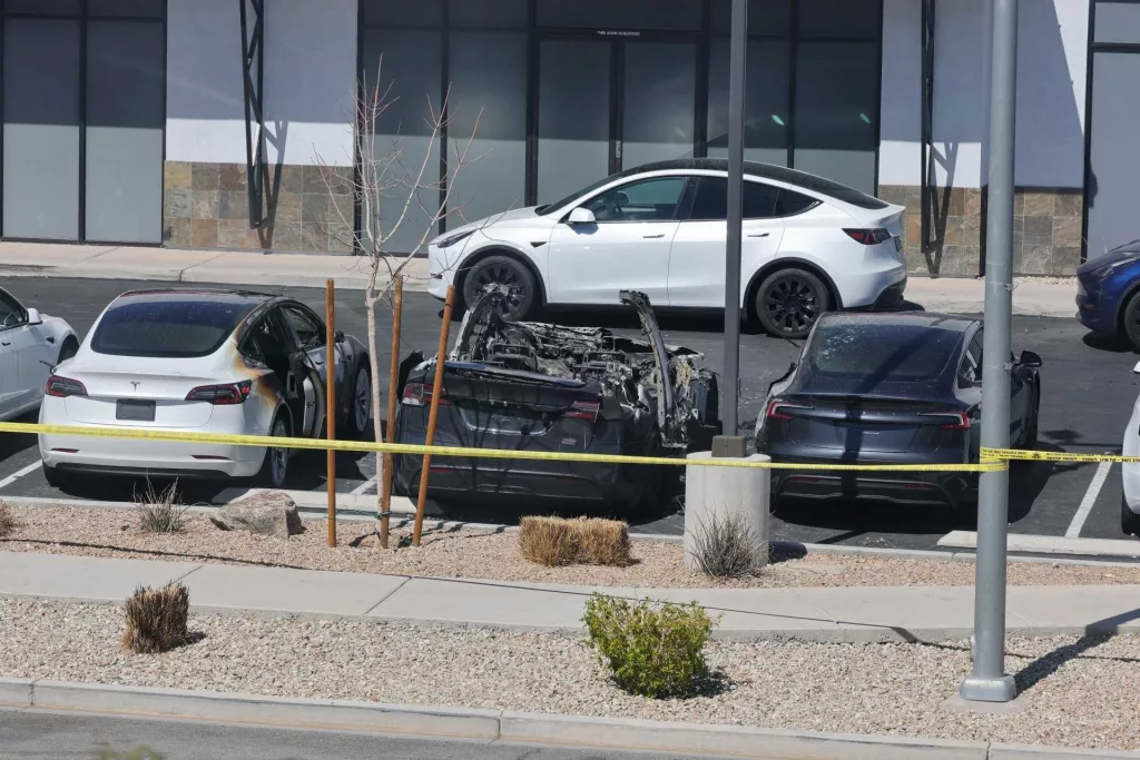 Man accused of setting fire to Tesla vehicles in Las Vegas arrested, police say