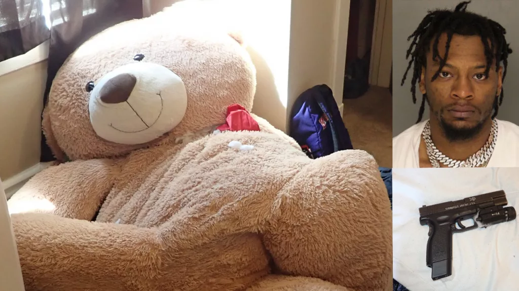 Guns found hidden in oversized teddy bear during Pennsylvania man's arrest