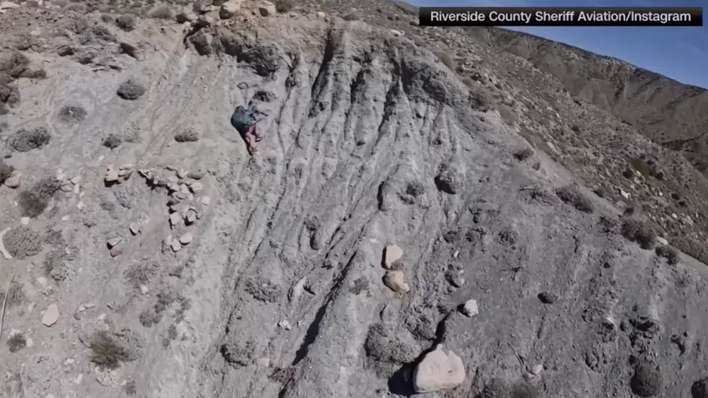 WATCH: Hiker rescued from precarious situation on California cliffs