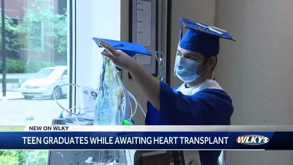 A children's hospital honors high school senior with graduation