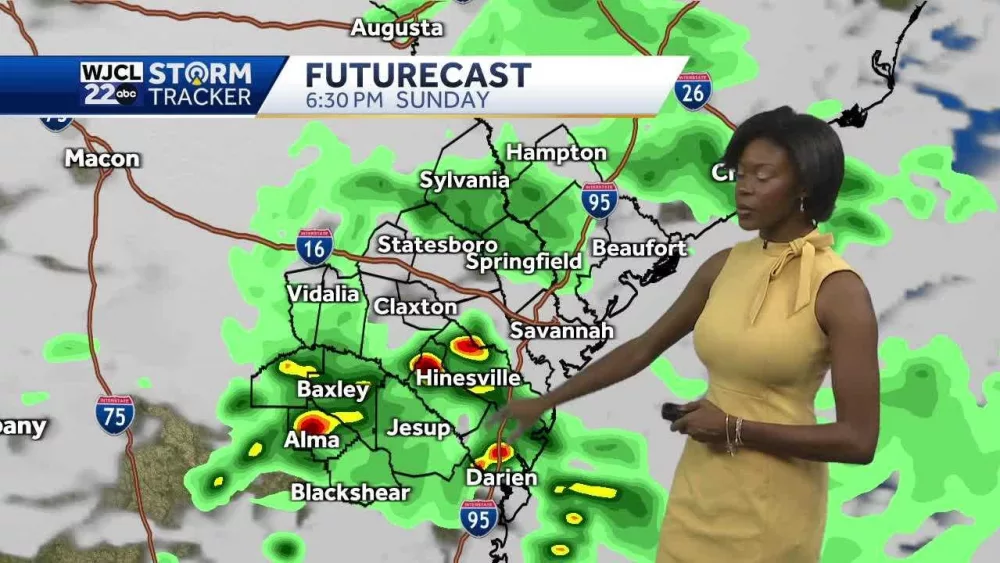 Storms rolling in Sunday afternoon