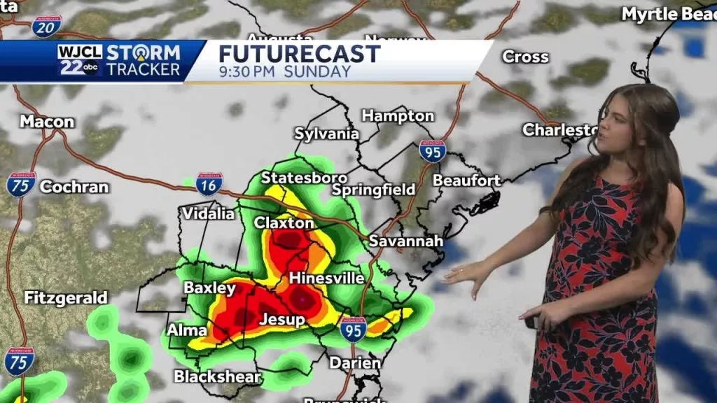 A few strong thunderstorms Sunday evening for Southeast Georgia