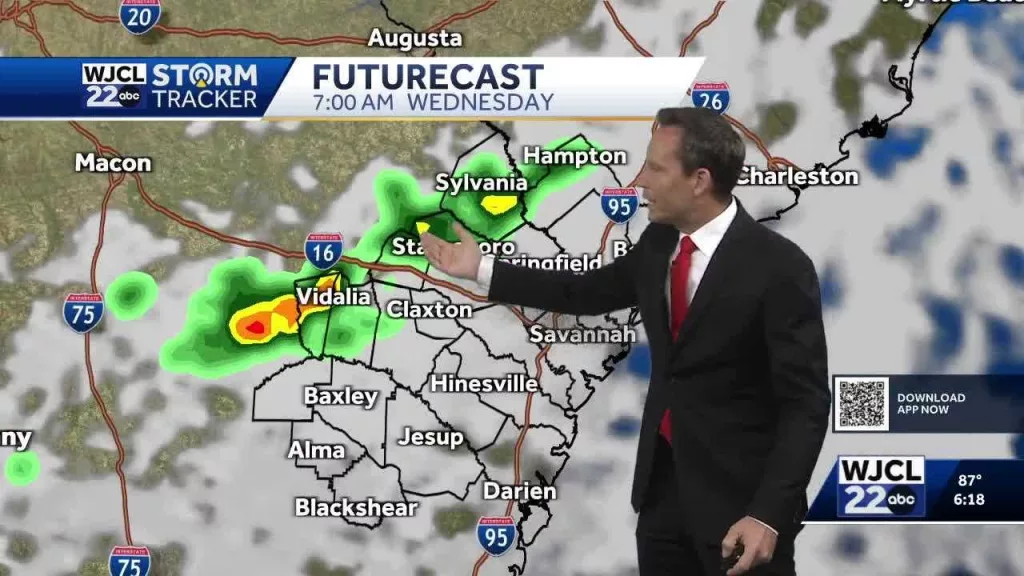 Midweek cold front to deliver a rain chance & cooldown for Savannah