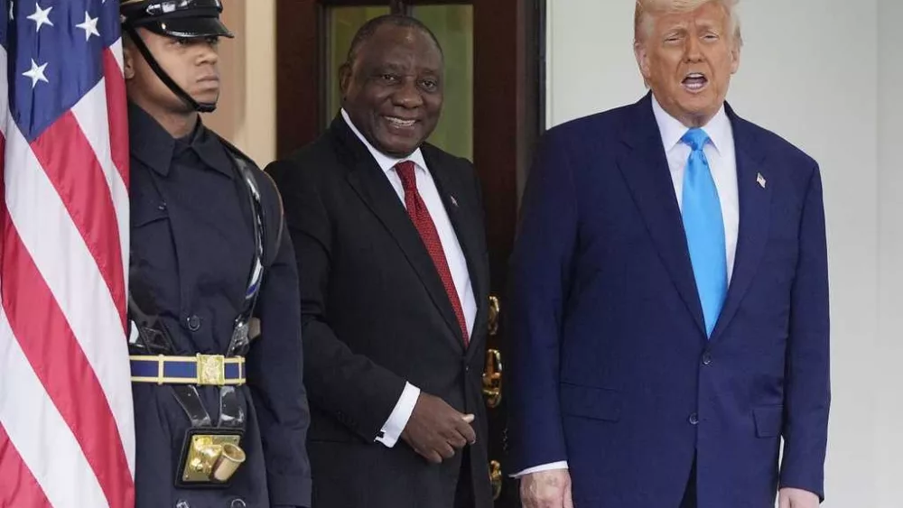 Trump confronts South African president over claims of white farmer killings