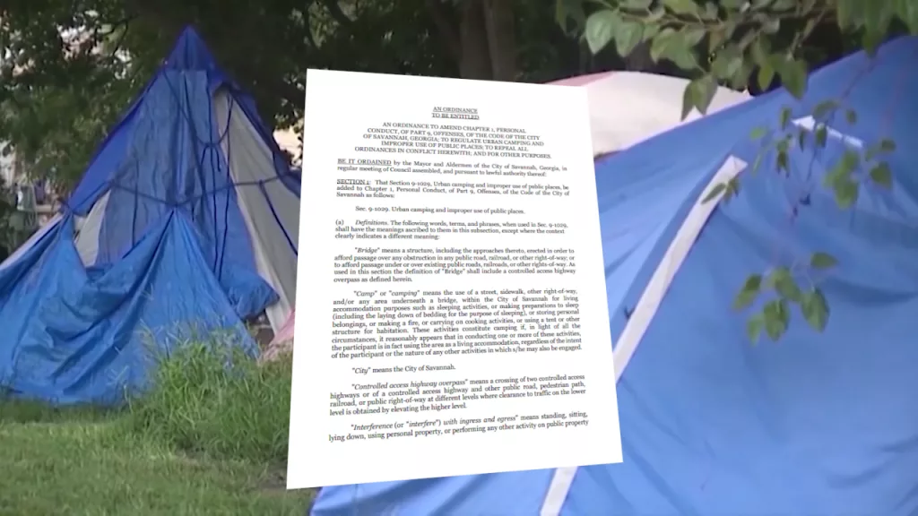 Savannah council weighs urban camping ban, draws mixed reactions