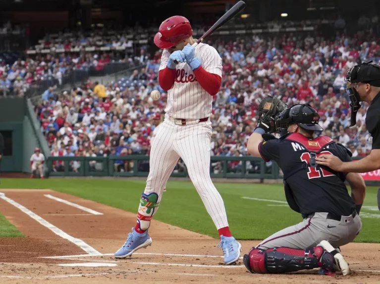 Phillies and Braves set for doubleheader after rainout. Harper gets extra day off after being hit