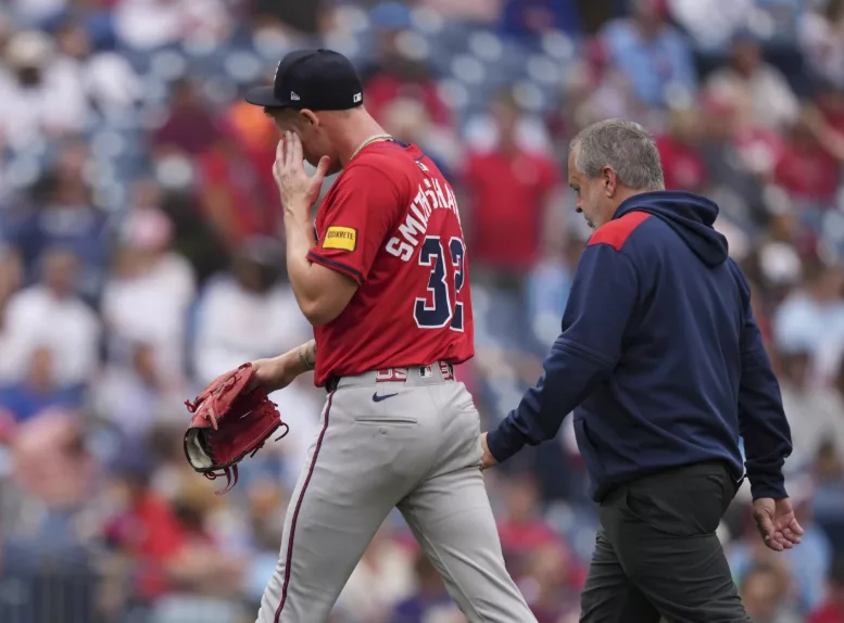 Braves right-hander A.J. Smith-Shawver hurts elbow and manager Brian Snitker says doesn’t look good