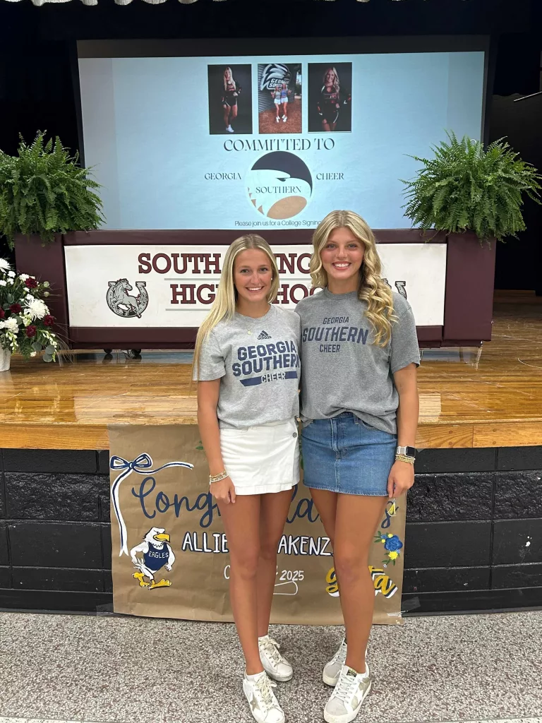 Two South Effingham cheerleaders sign with Georgia Southern