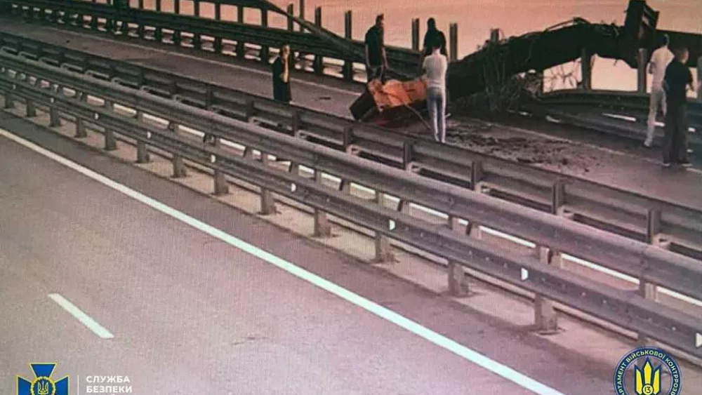 Ukraine strikes bridge connecting Russia to Crimea with underwater explosives
