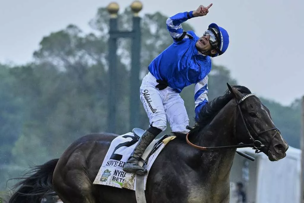 Sovereignty beats Journalism to win the Belmont Stakes at Saratoga