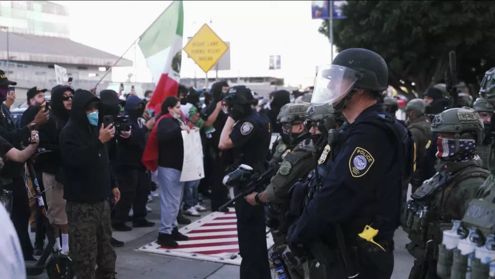 Politics at play in Los Angeles anti-ICE protest response