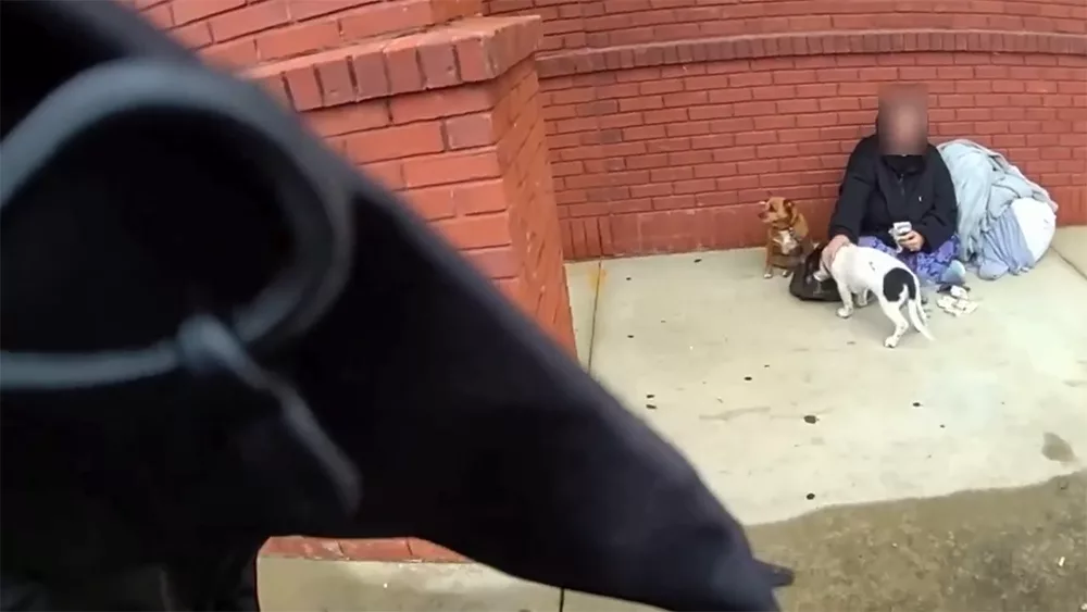 Bodycam video shows Georgia law enforcement coming to the aid of homeless couple, dogs