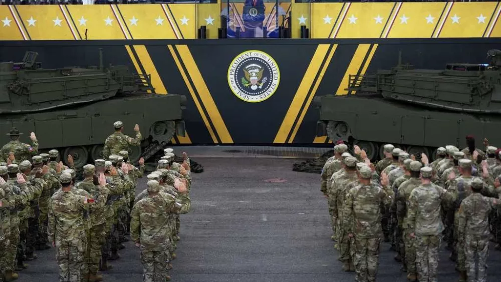 Celebrations and protests as parade marks Army's 250th anniversary
