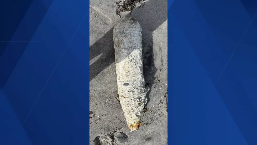 Inactive World War II-era bomb washes ashore on a Gulf Coast beach in Florida