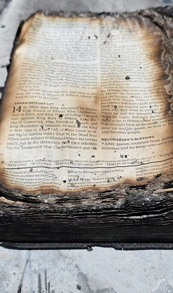 Massive fire destroys a car in Reidsville. The only thing to survive? The Bible in the backseat