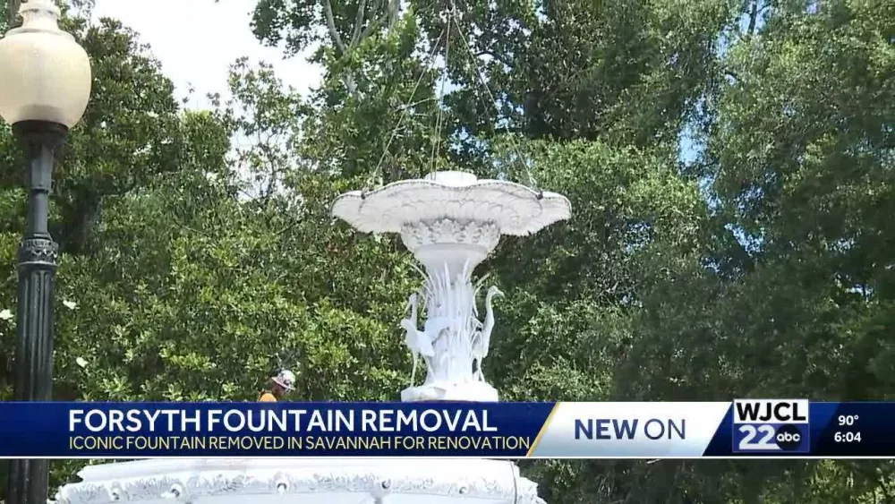 Forsyth Park Fountain temporarily removed for historic restoration; when it will return