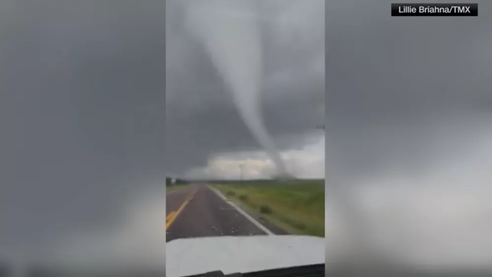 Caught on camera: Tornado crosses road in front of driver in Minnesota