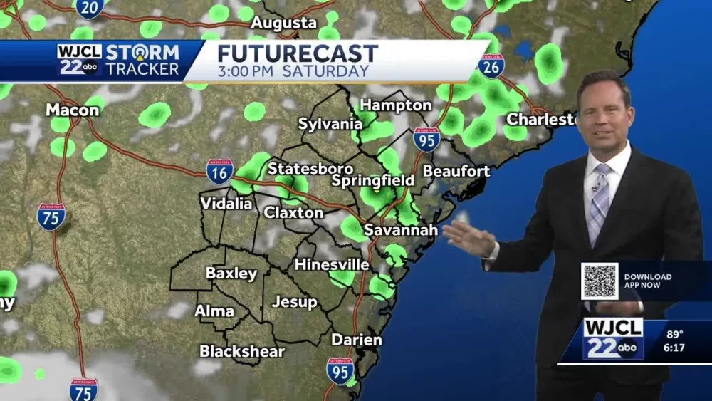 Tracking weekend rain chances & timing for Southeast Georgia, Lowcountry
